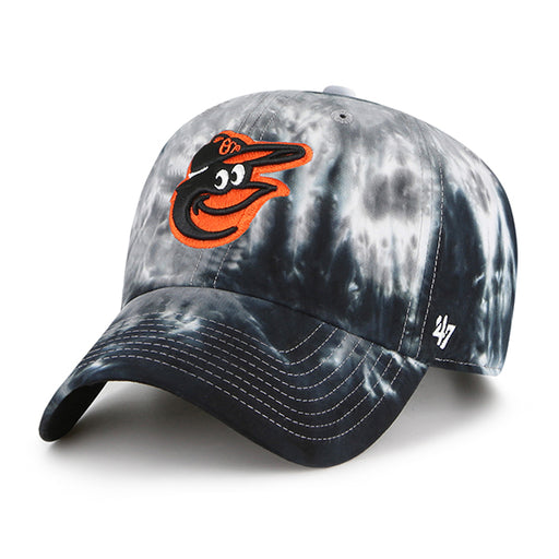 Baltimore Orioles 47 Brand Clean Up Dad Hat Black Tie-Dye
