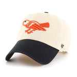 Baltimore Orioles Cooperstown 47 Brand Clean Up Dad Hat Natural/Black/Orange