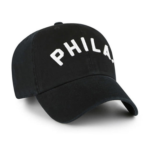 Philadelphia Phillies Cooperstown 47 Brand Clean Up Dad Hat Black Script