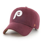 Philadelphia Phillies Cooperstown 47 Brand Artifact Clean Up Dad Hat Dark Maroon