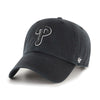 Philadelphia Phillies 47 Brand Clean Up Dad Hat Black/White Outline
