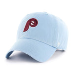 Philadelphia Phillies Cooperstown 47 Brand Clean Up Dad Hat Columbia Blue