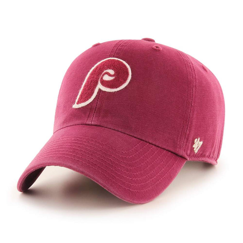 Philadelphia Phillies Cooperstown 47 Brand McLean Clean Up Dad Hat Cardinal Red