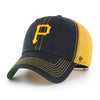 Pittsburgh Pirates 47 Brand Trawler Clean Up Mesh Trucker Snapback Black/Yellow
