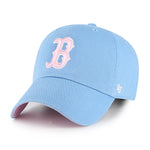 Boston Red Sox 47 Brand Ballpark Clean Up Dad Hat Columbia/Pink