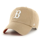 Boston Red Sox 47 Brand Ballpark Clean Up Dad Hat Khaki/Burnt Orange
