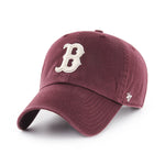 Boston Red Sox 47 Brand Clean Up Dad Hat Dark Maroon