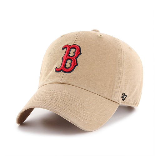 Boston Red Sox 47 Brand Clean Up Dad Hat Khaki/Red