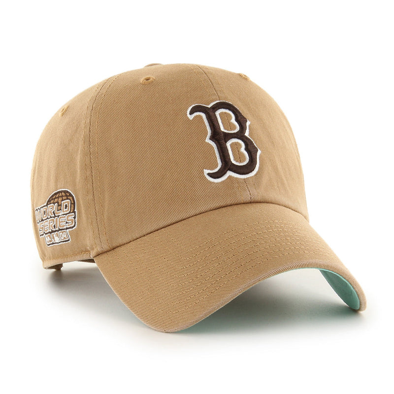 Boston Red Sox Cooperstown 47 Brand Double Under Clean Up Dad Hat Camel/2004 World Series