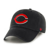 Cincinnati Reds 47 Brand Clean Up Dad Hat Black