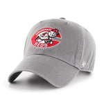 Cincinnati Reds Cooperstown 47 Brand Clean Up Dad Hat Dark Gray