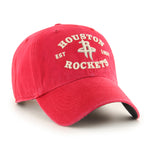 Houston Rockets 47 Brand Brockman Clean Up Dad Hat Vintage Red