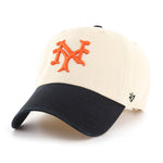 San Francisco Giants Cooperstown Natural Black 47 Brand Clean Up Dad Hat