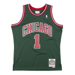 Chicago Bulls 2008-09 Derrick Rose Mitchell & Ness Swingman Jersey Green