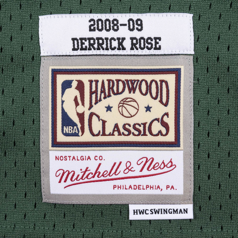 Chicago Bulls 2008-09 Derrick Rose Mitchell & Ness Swingman Jersey Green