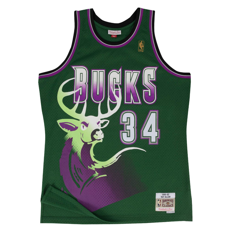 Milwaukee Bucks 1996-97 Ray Allen Mitchell & Ness Alternate Swingman Jersey Green