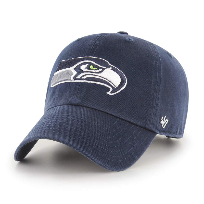 Seattle Seahawks 47 Brand Clean Up Dad Hat Navy
