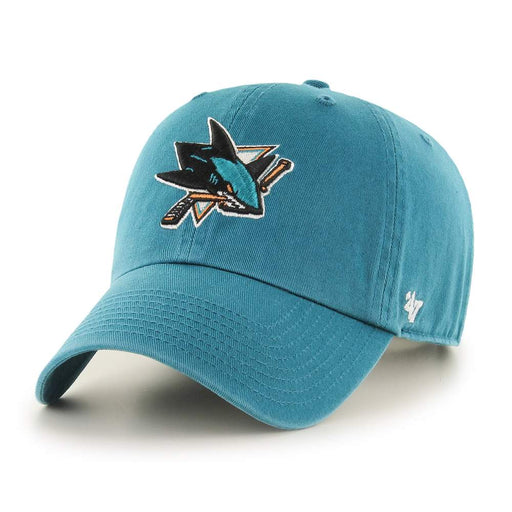 San Jose Sharks 47 Brand Clean Up Dad Hat Dark Teal