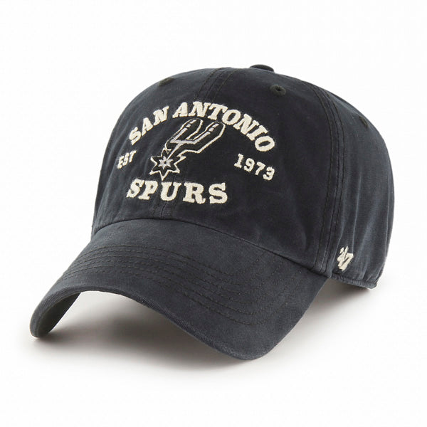 San Antonio Spurs 47 Brand Brockman Clean Up Dad Hat Vintage Black