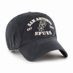 San Antonio Spurs 47 Brand Brockman Clean Up Dad Hat Vintage Black