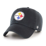 Pittsburgh Steelers 47 Brand Clean Up Dad Hat Black