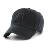 Detroit Tigers 47 Brand Clean Up Dad Hat Black on Black