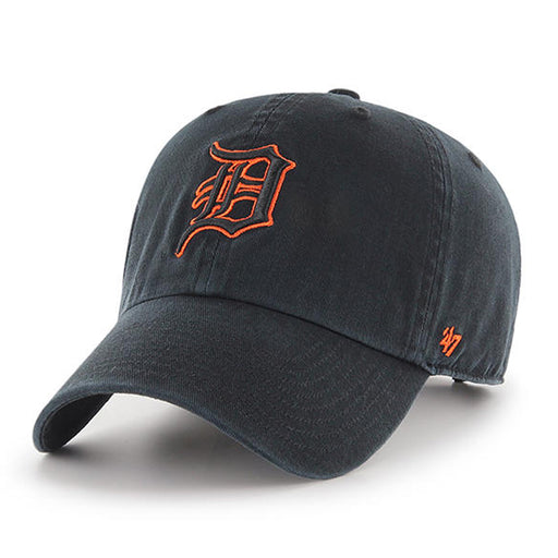 Detroit Tigers 47 Brand Clean Up Dad Hat Black/Orange
