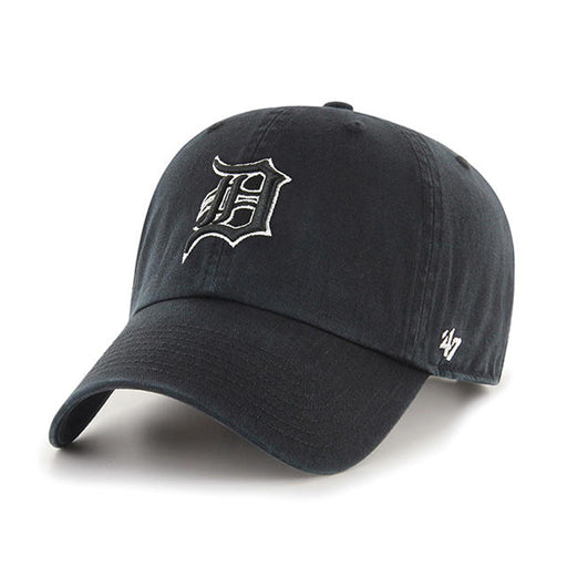 Detroit Tigers 47 Brand Clean Up Dad Hat Black/White