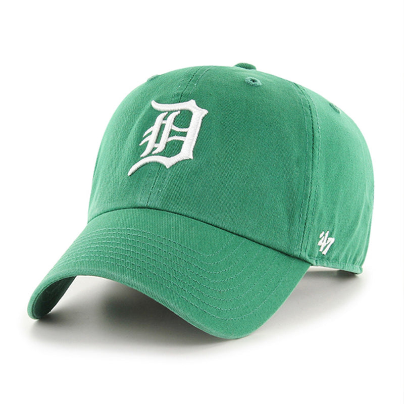 Detroit Tigers Kelly Green 47 Brand Clean Up Dad Hat