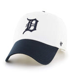 Detroit Tigers 47 Brand Clean Up Dad Hat Two Tone White/Navy