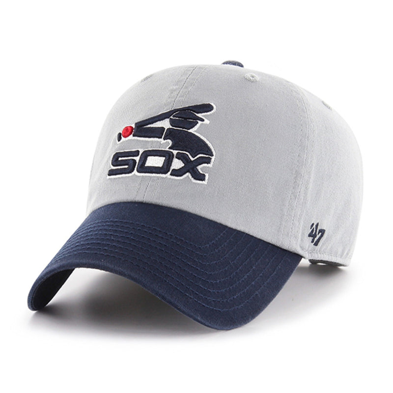 Chicago White Sox Cooperstown 47 Brand Clean Up Dad Hat Grey/Navy