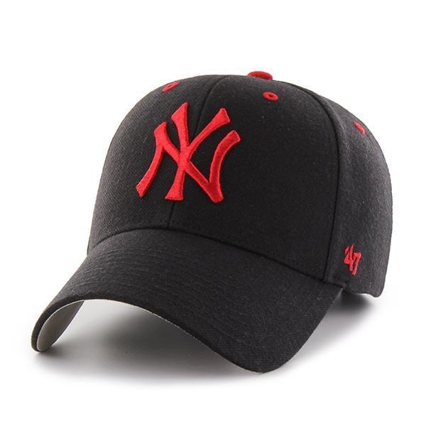 New York Yankees Black Red 47 Brand Audible MVP Hat