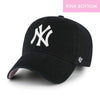 New York Yankees Black Pink 47 Brand Ballpark Clean Up Dad Hat