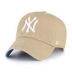 New York Yankees Khaki Blue 47 Brand Ballpark Clean Up Dad Hat