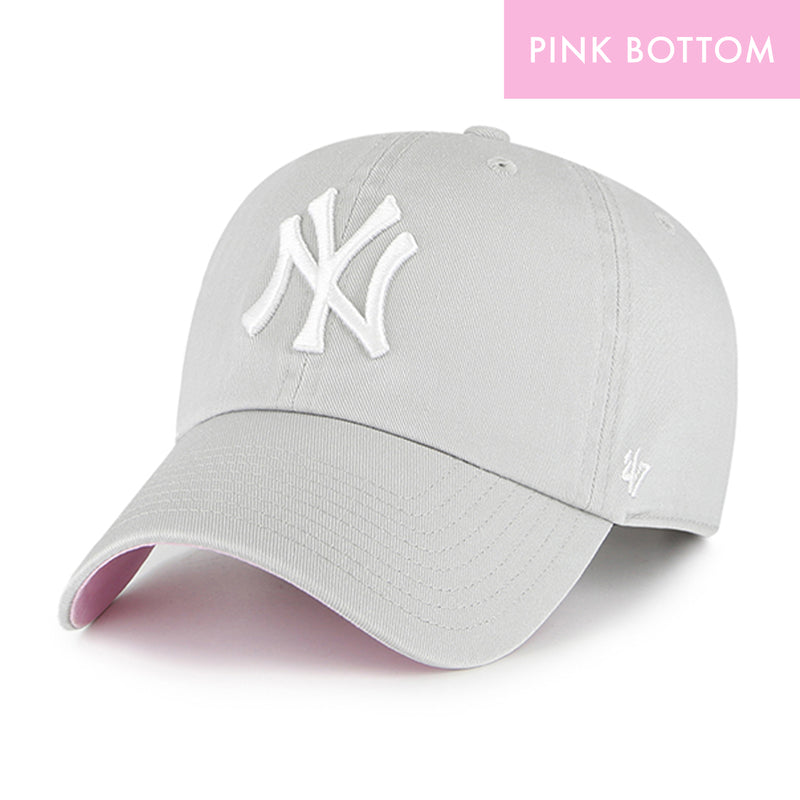 New York Yankees Gray 47 Brand Ballpark Clean Up Dad Hat
