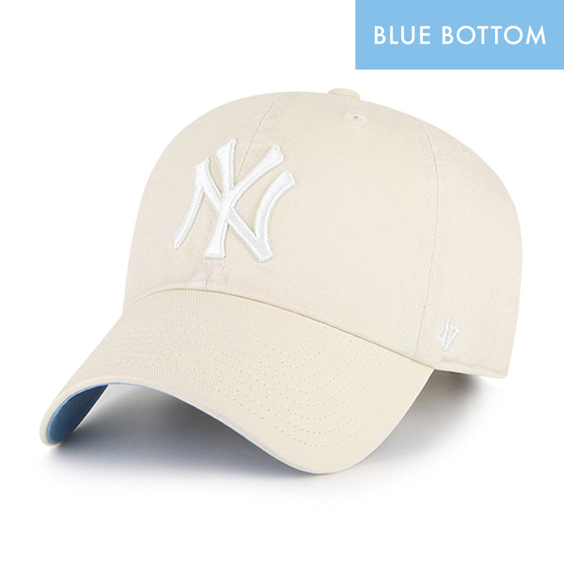 New York Yankees Natural Beige 47 Brand Ballpark Clean Up Dad Hat