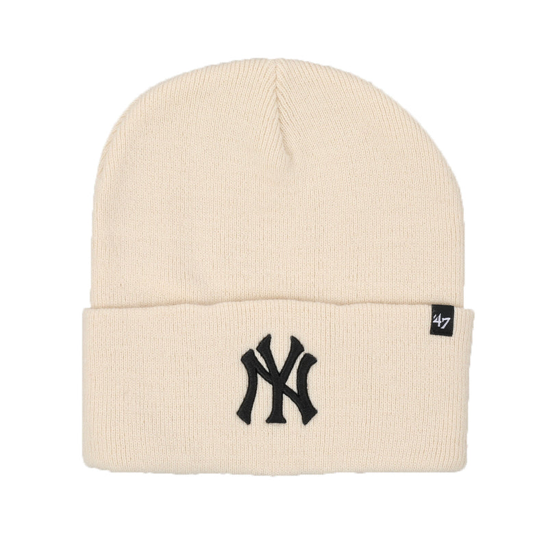 New York Yankees Haymaker 47 Brand Cuff Knit Beanie Natural
