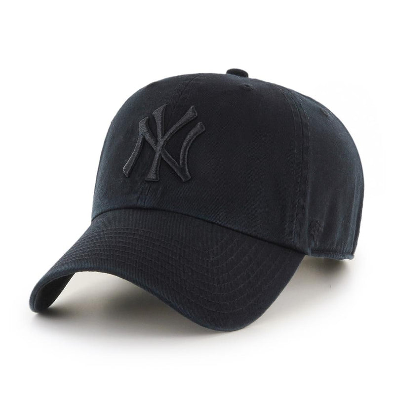 New York Yankees Black on Black 47 Brand Clean Up Dad Hat
