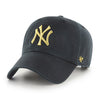 New York Yankees Black Gold 47 Brand Clean Up Dad Hat