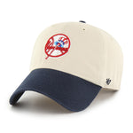 New York Yankees Cooperstown Bone Navy 47 Brand Clean Up Dad Hat