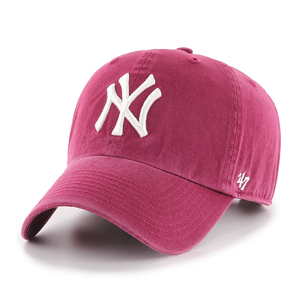 New York Yankees Cardinal 47 Brand Clean Up Dad Hat
