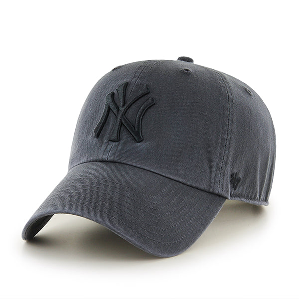 New York Yankees Charcoal Black 47 Brand Clean Up Dad Hat