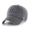 New York Yankees Charcoal Navy 47 Brand Clean Up Dad Hat