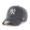 New York Yankees Charcoal White 47 Brand Clean Up Dad Hat
