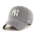 New York Yankees Dark Grey 47 Brand Clean Up Dad Hat