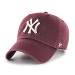 New York Yankees Dark Maroon 47 Brand Clean Up Dad Hat