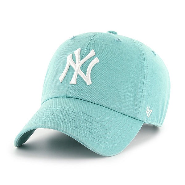 New York Yankees Lagoon Blue 47 Brand Clean Up Dad Hat