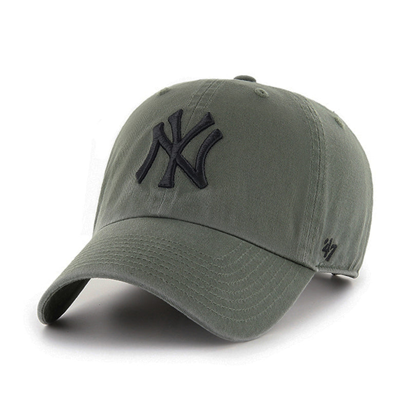 New York Yankees Moss Green Black 47 Brand Clean Up Dad Hat