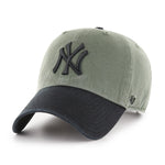 New York Yankees Moss Green Black 47 Brand Clean Up Dad Hat