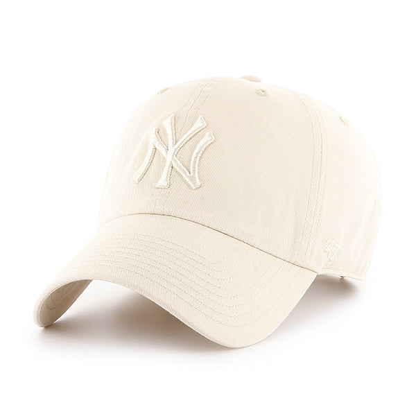 New York Yankees Beige Natural Tonal 47 Brand Clean Up Dad Hat